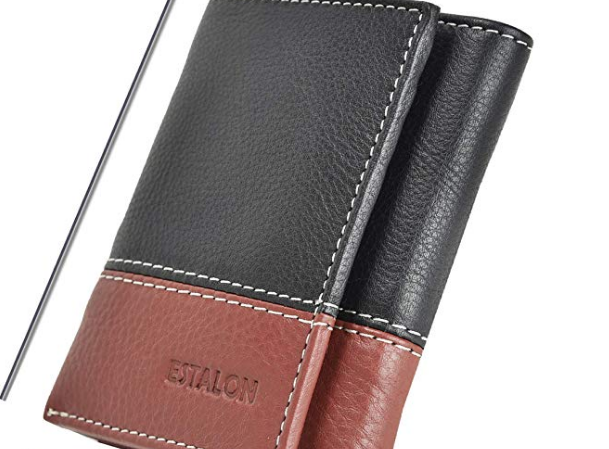 Leather wallets for men- Travel wallet slim wallet mens leather wallet with rfid blocking card wallet