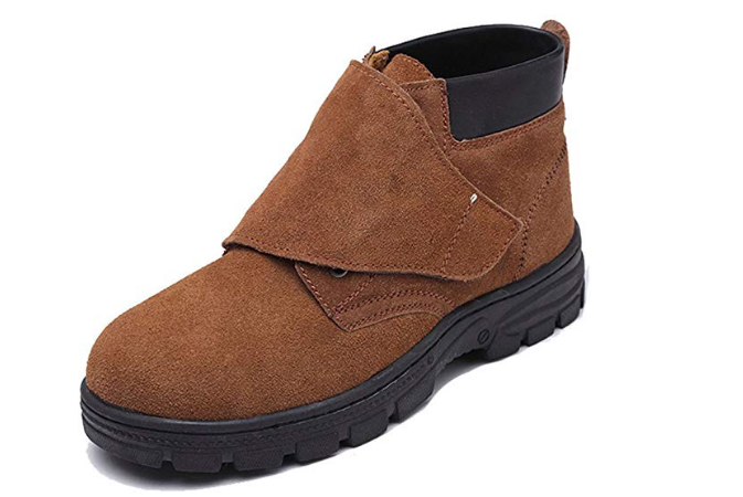 MAIERNISI JESSI Safety Shoes Suede Leather Welders Welding Safety Boots