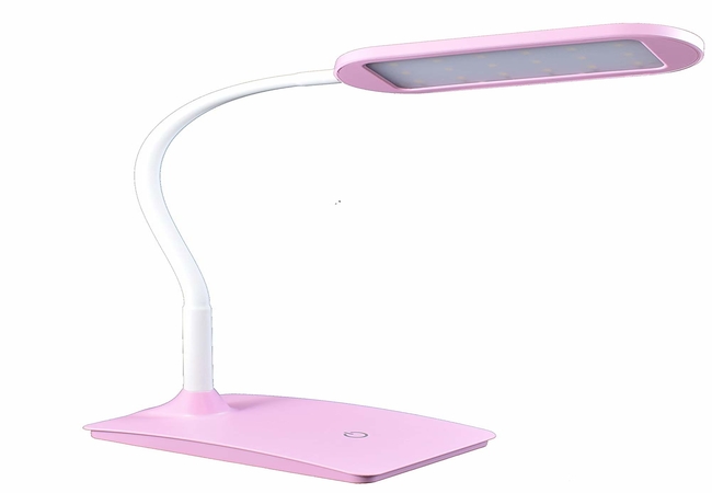 TW Lighting IVY-40BK The IVY LED Desk Lamp with USB Port, 3-Way Touch Switch (Pink)