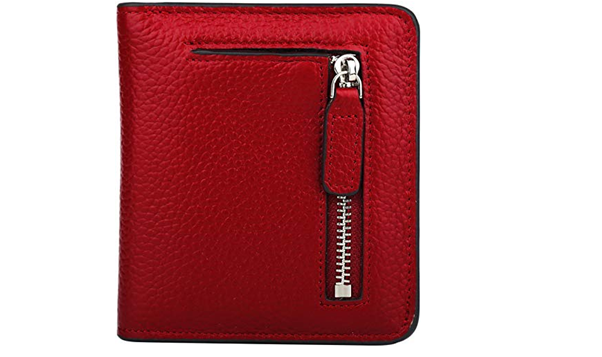 RFID Blocking Wallet Women's Small Compact Bifold Leather Purse Front Pocket Mini Wallet