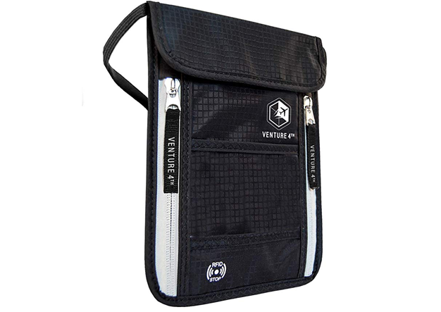Travel Neck Pouch Neck Wallet with RFID Blocking