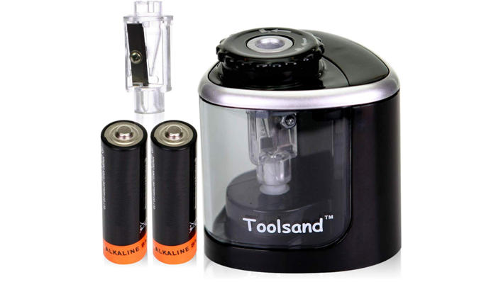 Electric Pencil Sharpener, Battery-Powered, Batteries Included, High-Speed Automatic