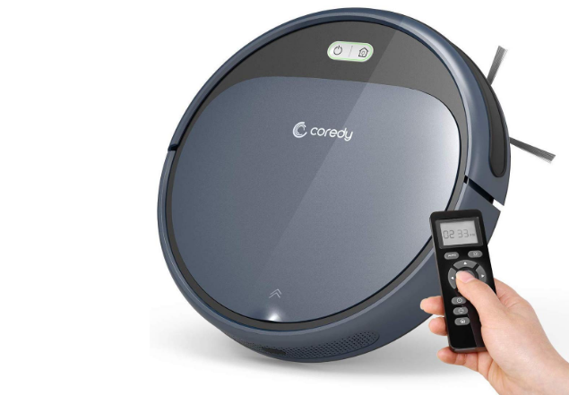 Coredy Robot Vacuum Cleaner, 1400Pa Super-Strong Suction, Ultra Slim, Automatic Self-Charging Robotic Vacuum