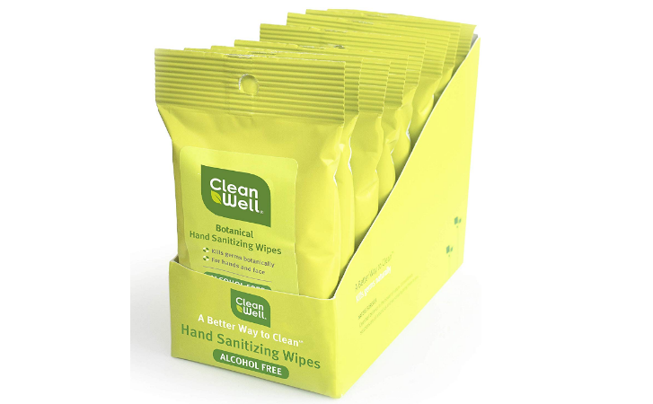 CleanWell Botanical Hand Sanitizing Wipes