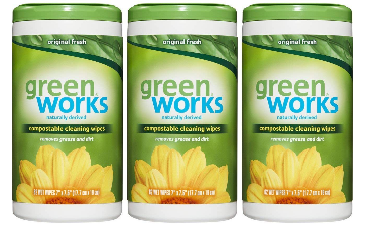 Green Works Compostable Cleaning Wipes, Biodegradable Cleaning Wipes