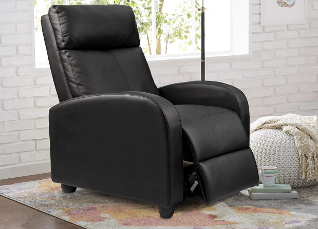 Homall Single Recliner Chair Padded Seat PU Leather Living Room Sofa Recliner