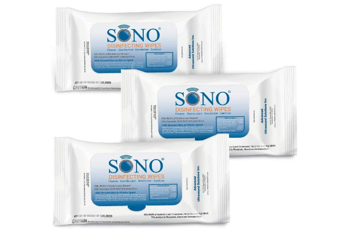 SONO Travel Safe Medical Grade Disinfecting Wipes