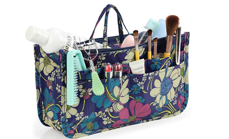 Cosmetic Bag for Women Cute Printing 14 Pockets Expandable Makeup Organizer Purse
