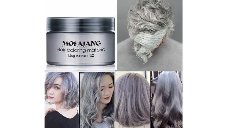 Temporary Silver Gray Hair Wax Pomade for People